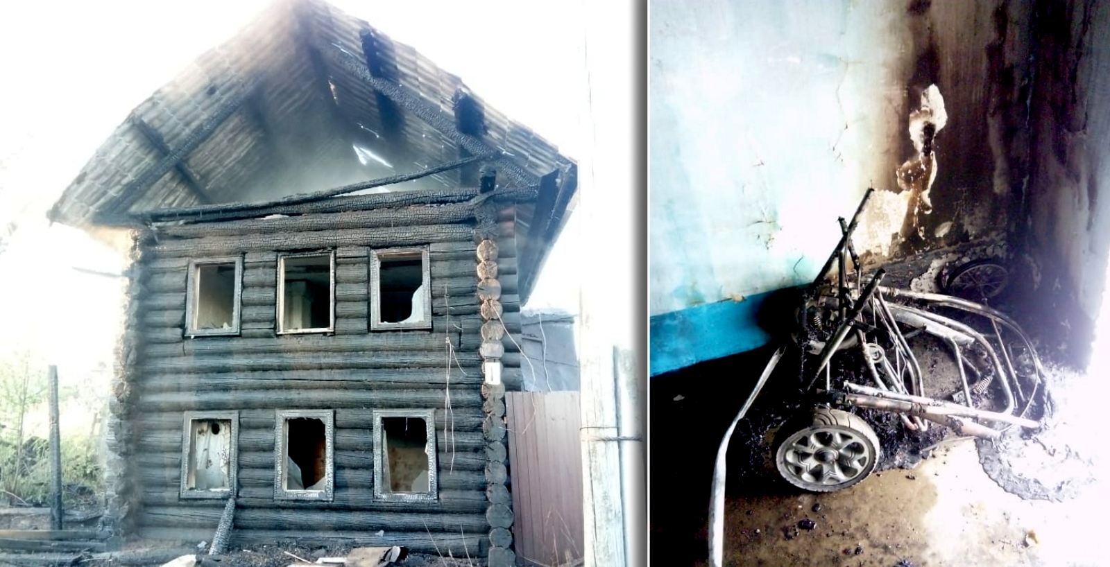 В Карпинске горели двухэтажный дом, баня и детская коляска. Подробности