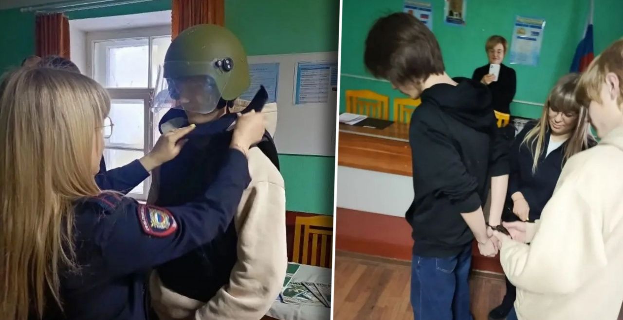 Студентов КМТ пригласили в отдел полиции и дали примерить обмундирование