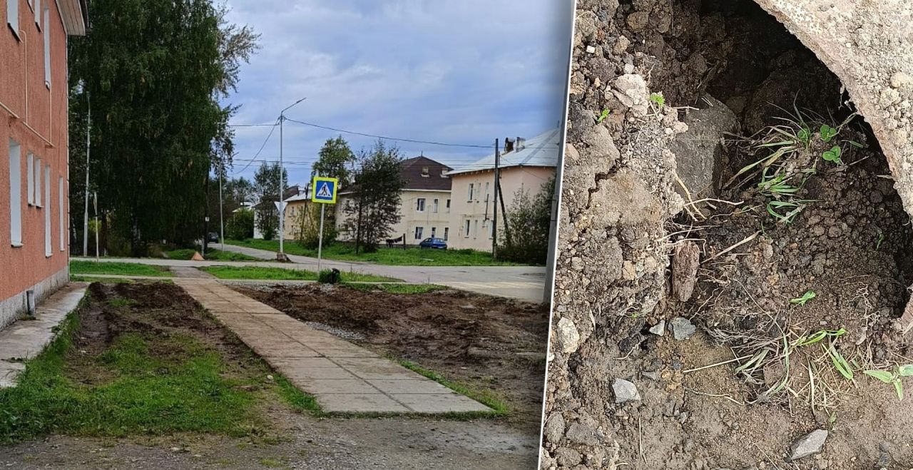 Жители двухэтажек по Луначарского и Лермонтова жалуются на сырость и плесень из-за засыпанной канавы