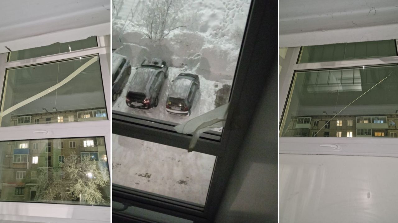 В подъезде многоквартирного дома УК установила окна с трещинами
