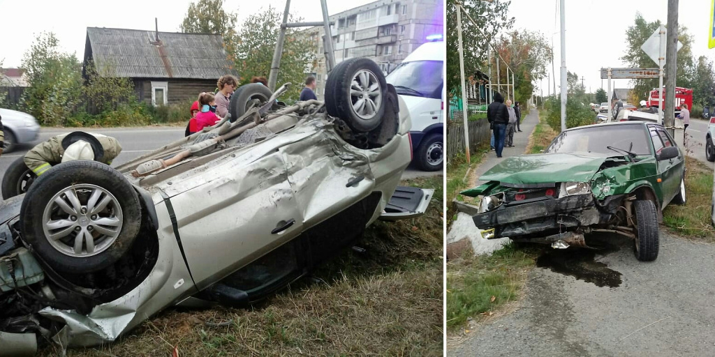 Авария на Карпинской 2 года назад перевернулась в такси.