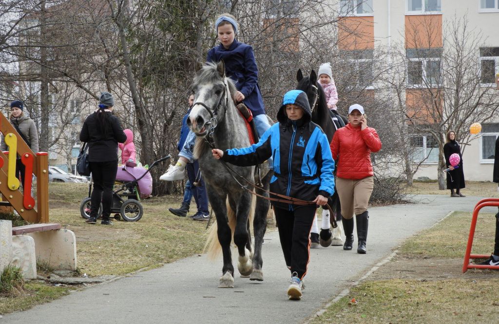 Все желающие могли за определенную сумму денег прокатиться верхом на лошади. Фото: Александр Ярошук, «Вечерний Карпинск»