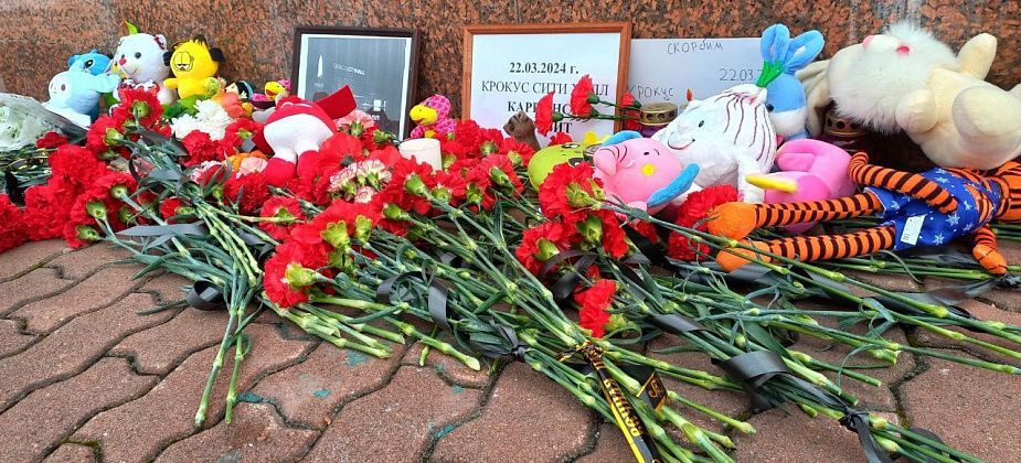 Карпинцы принесли игрушки и цветы к мемориалу в память о погибших в «Крокус Сити Холл»