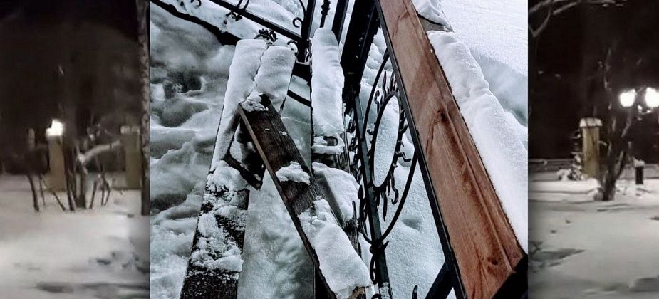 В парке ДКУ уже сломали скамейку