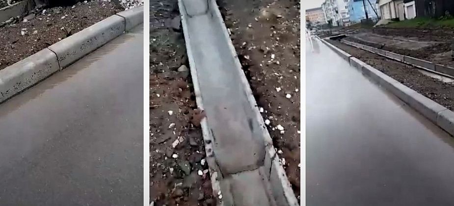 Чиновники прокомментировали, почему дождевая вода на Пролетарской не утекает в водосток