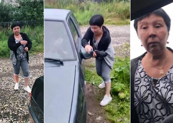 В Карпинске нетрезвая женщина напала на автомобиль и его владельца. Полиция проводит проверку