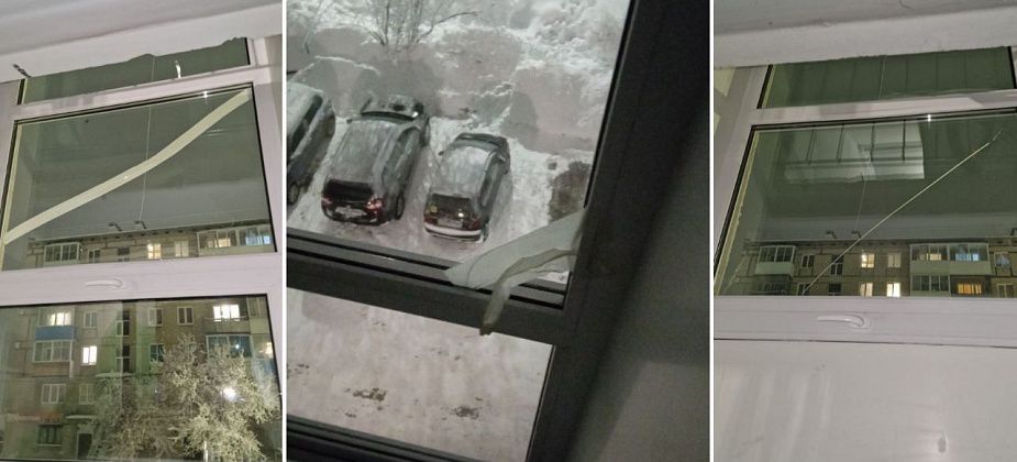 В подъезде многоквартирного дома УК установила окна с трещинами