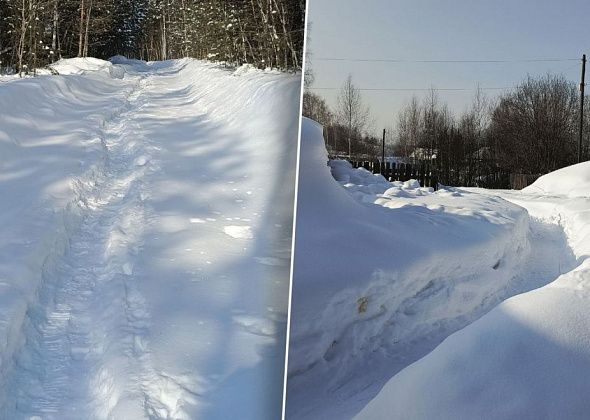 Жители Уральского поселка жалуются, что у них уже два месяца не расчищают дорогу от снега