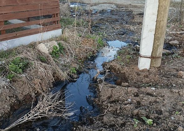 В Карпинске улицу затопило фекалиями, слитыми в колодец из ассенизатора