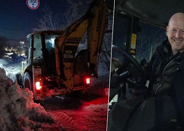 Жители частного сектора благодарят своего депутата, который приехал на тракторе и почистил им снег
