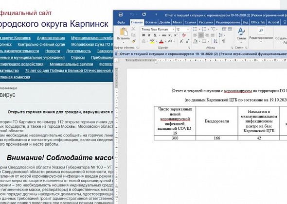 Областной оперштаб считает, что данные с сайта мэрии о числе зараженных дезориентировали горожан