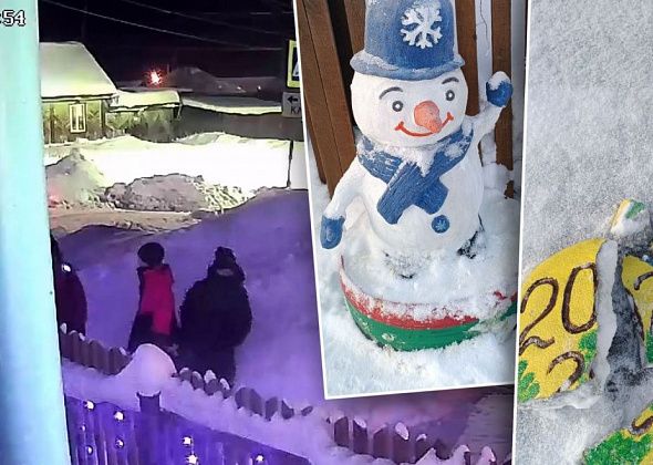 В Карпинске малолетние вандалы испортили новогодние украшения частного дома