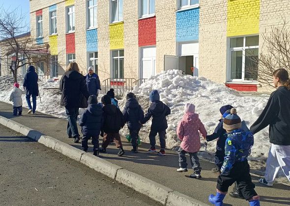 В детском саду «Малыш» прошла учебная эвакуация