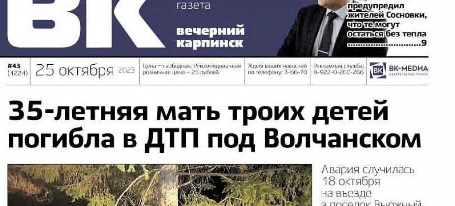 Смертельное ДТП, большой срок за наркотики и замерзающая Сосновка. Обо всем читайте в «Вечернем Карпинске»