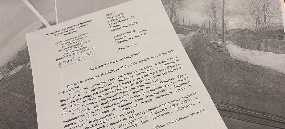 Директор «УКХ» прокомментировал жалобы на плохое состояние дороги по Горняков