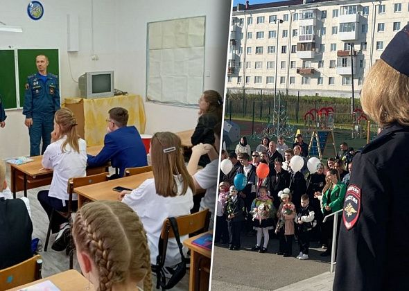 Школьные линейки в Карпинске посетили пожарные и госавтоинспекторы