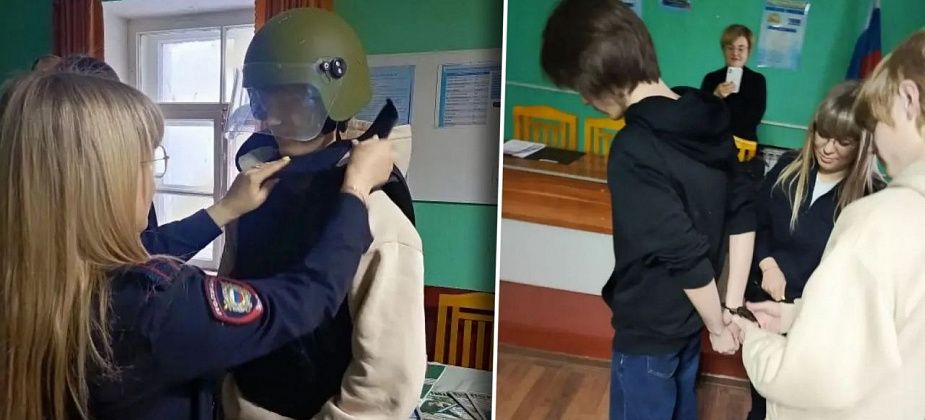 Студентов КМТ пригласили в отдел полиции и дали примерить обмундирование