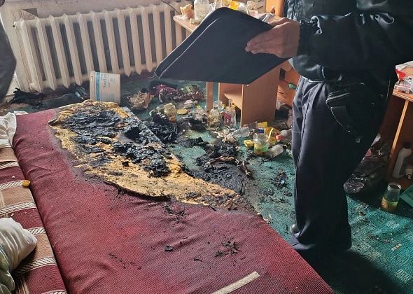 В квартире на Колхозной произошел пожар