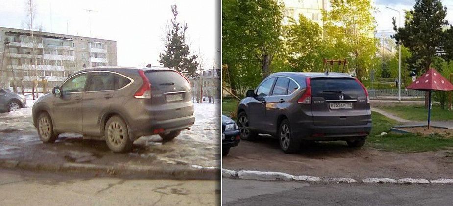 Припаркованные на газонах автомобили никого не смущают, кроме горожан