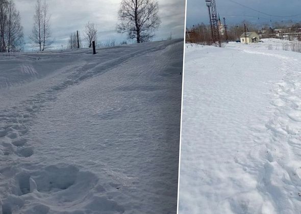 Жители Уральского поселка с трудом добираются до города и просят установить поручни на тропе к ж/д