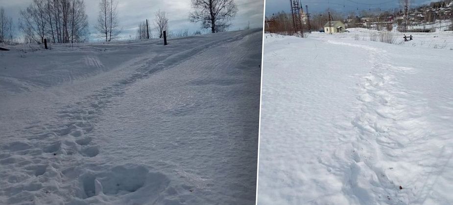 Жители Уральского поселка с трудом добираются до города и просят установить поручни на тропе к ж/д