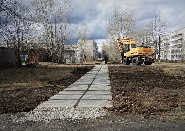 Благоустройство тротуаров в Карпинске находится на завершающей стадии