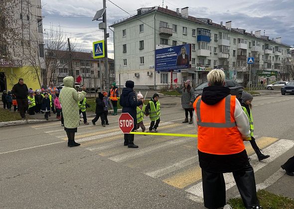 Сотрудники ГАИ вывели первоклассников на пешую экскурсию по городу
