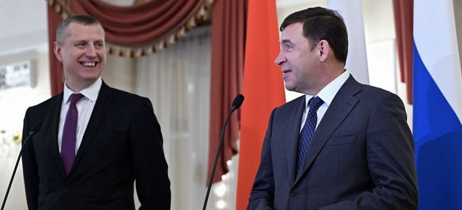 Евгений Куйвашев и Дмитрий Крутой обсудили кооперациию и  участие Республики Беларусь в ИННОПРОМ