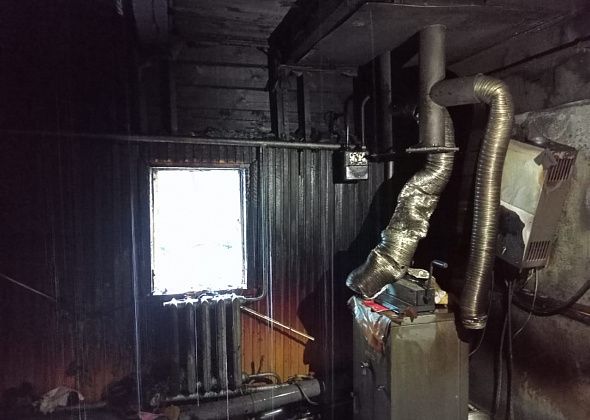 В Карпинске горело помещение газовой котельной в частном доме