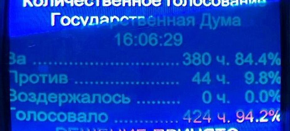 Госдума поддержала обнуление президентских сроков