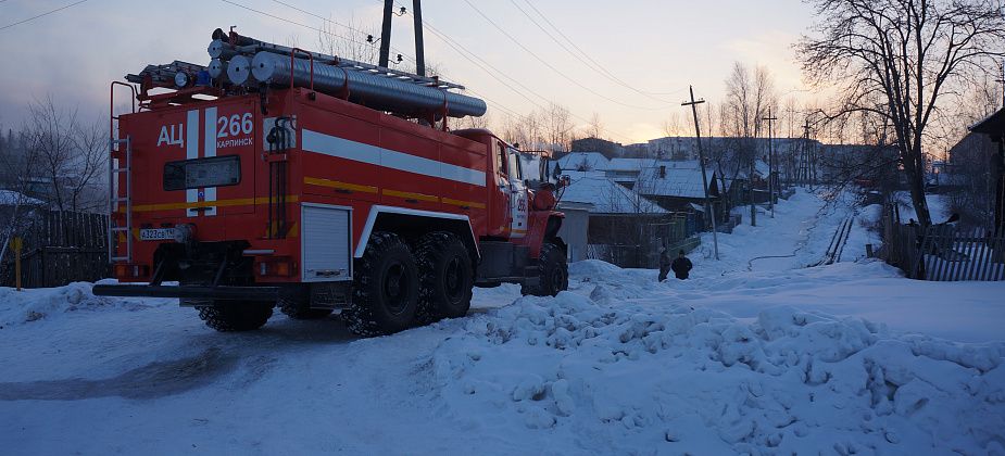 В Карпинске горела новая баня