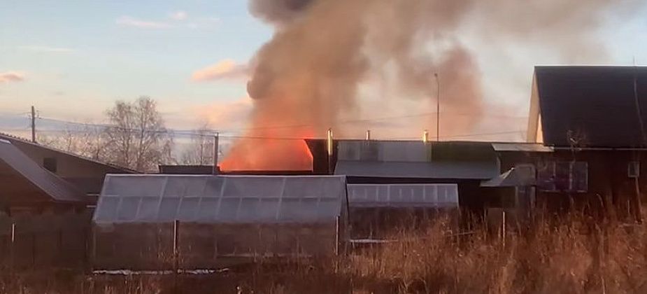 На Пролетарской горел частный дом
