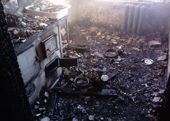 В Волчанске горела квартира, в которой спали три женщины и четверо детей