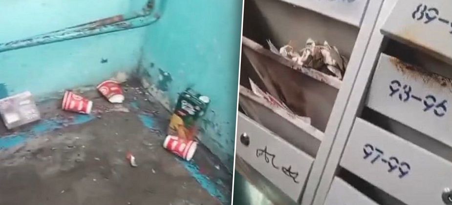 Жильцы общежития на Мира, 64 жалуются на подростков, которые ломают почтовые ящики и мусорят в подъездах