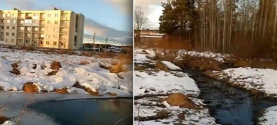 «Сколько можно нюхать эту вонь?». Возле новостроек по Серова изливается канализация